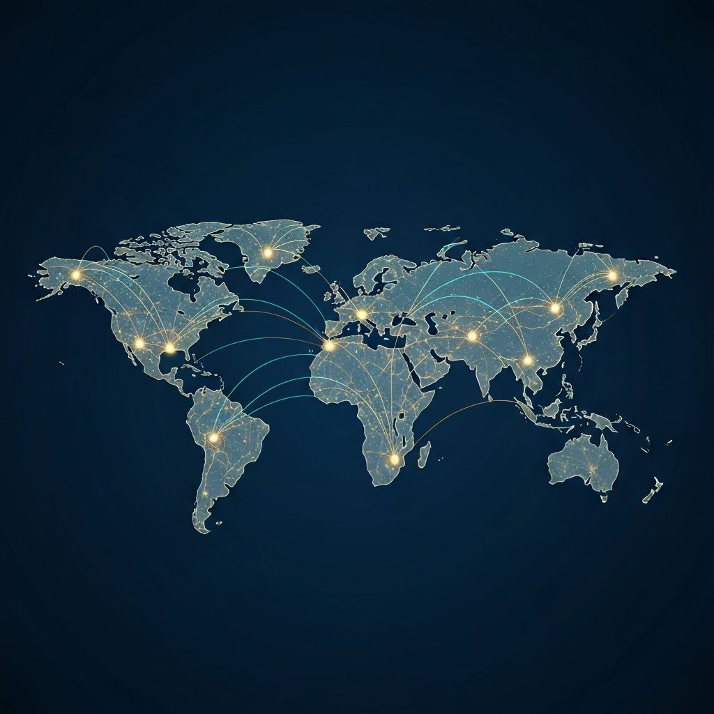 Global trade network visualization